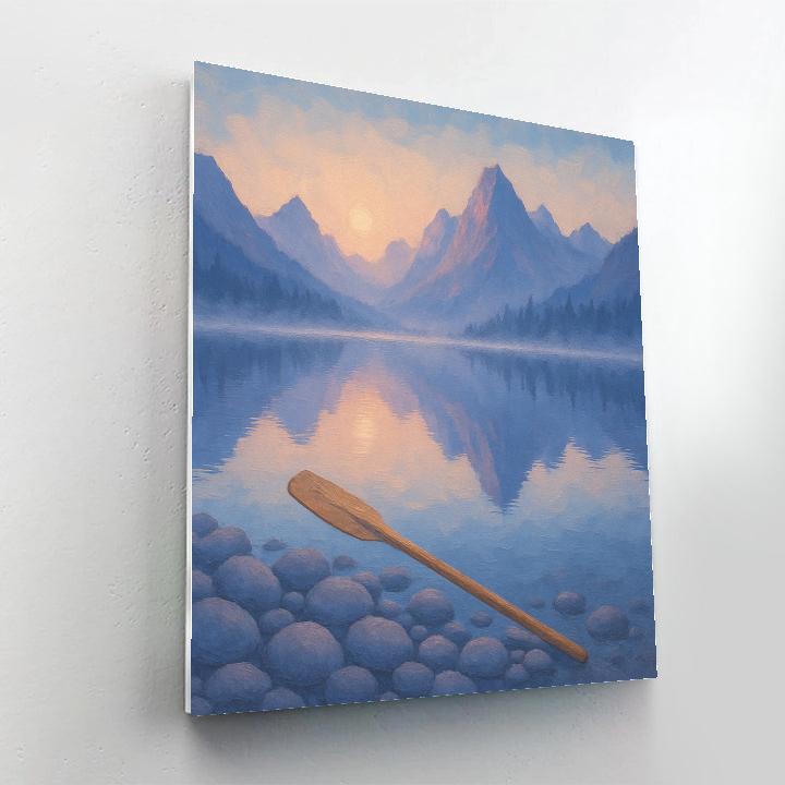 Mist Over Glass Lake DIY paint by numbers