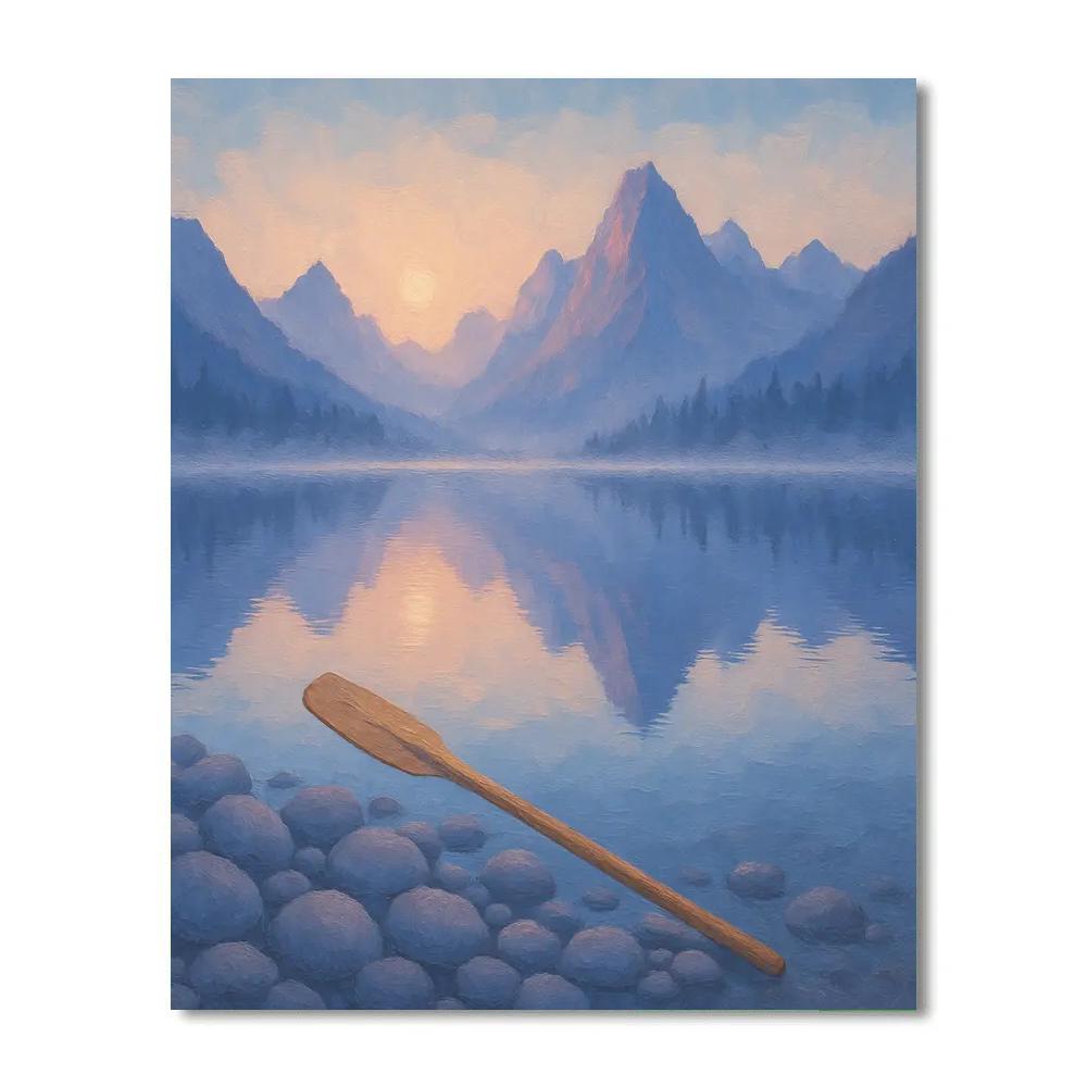Mist Over Glass Lake DIY paint by numbers