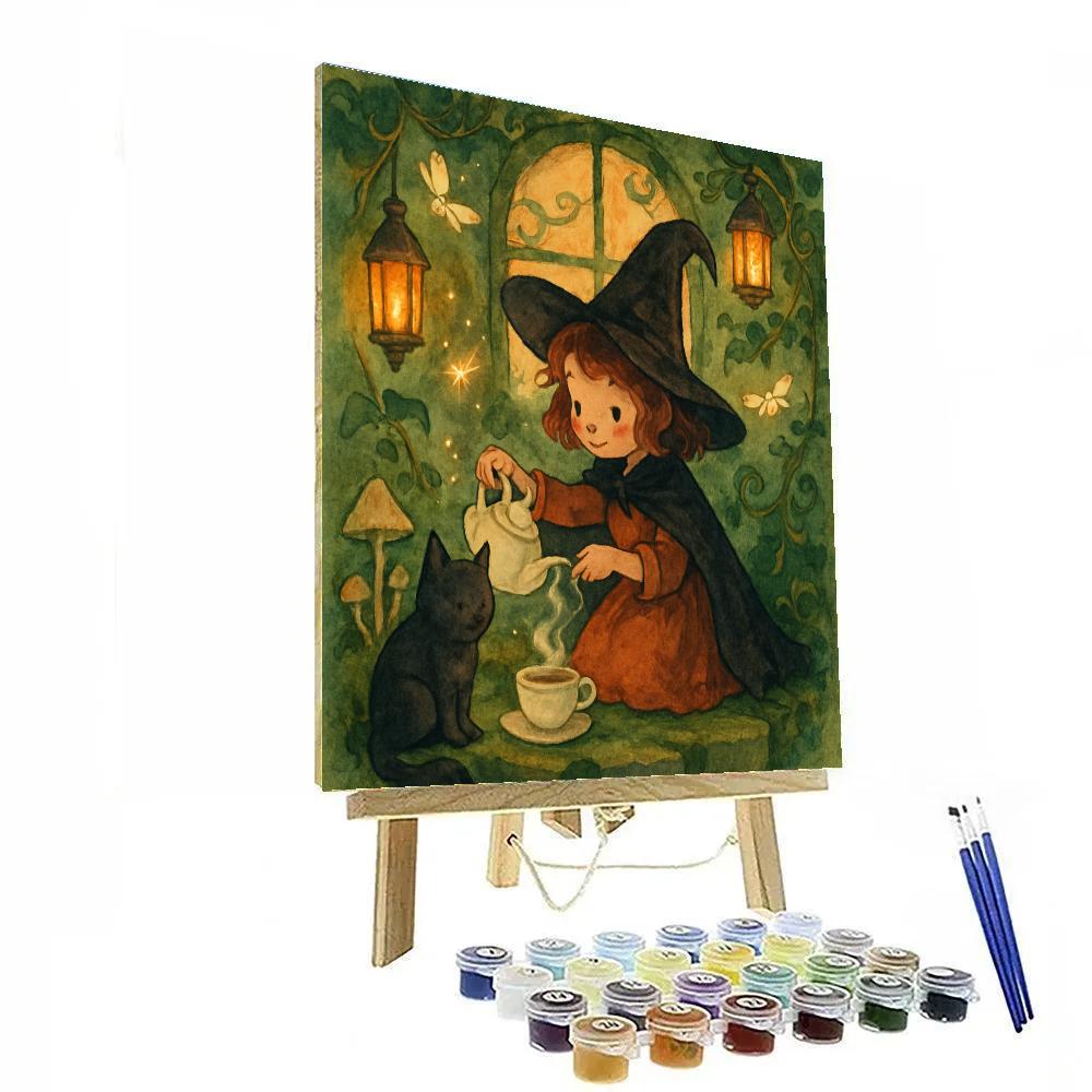 Mothlight Cottage Tea paint by number