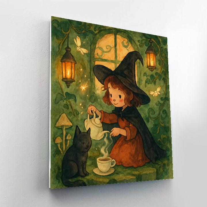 Mothlight Cottage Tea paint by number