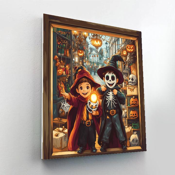 Enchanted Costume Shop Window painting number kit