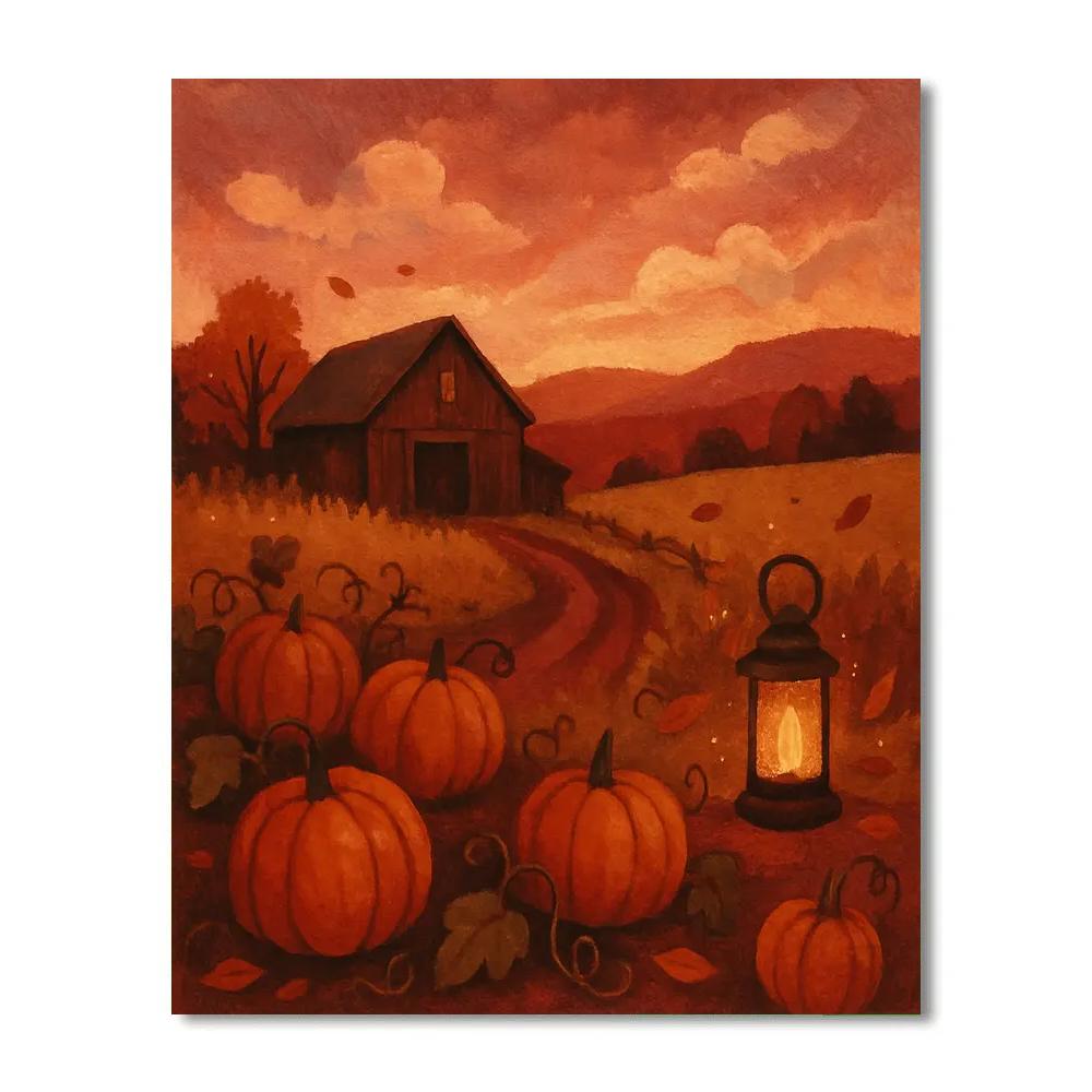 Pumpkin Patch Twilight Paint by numbers kits