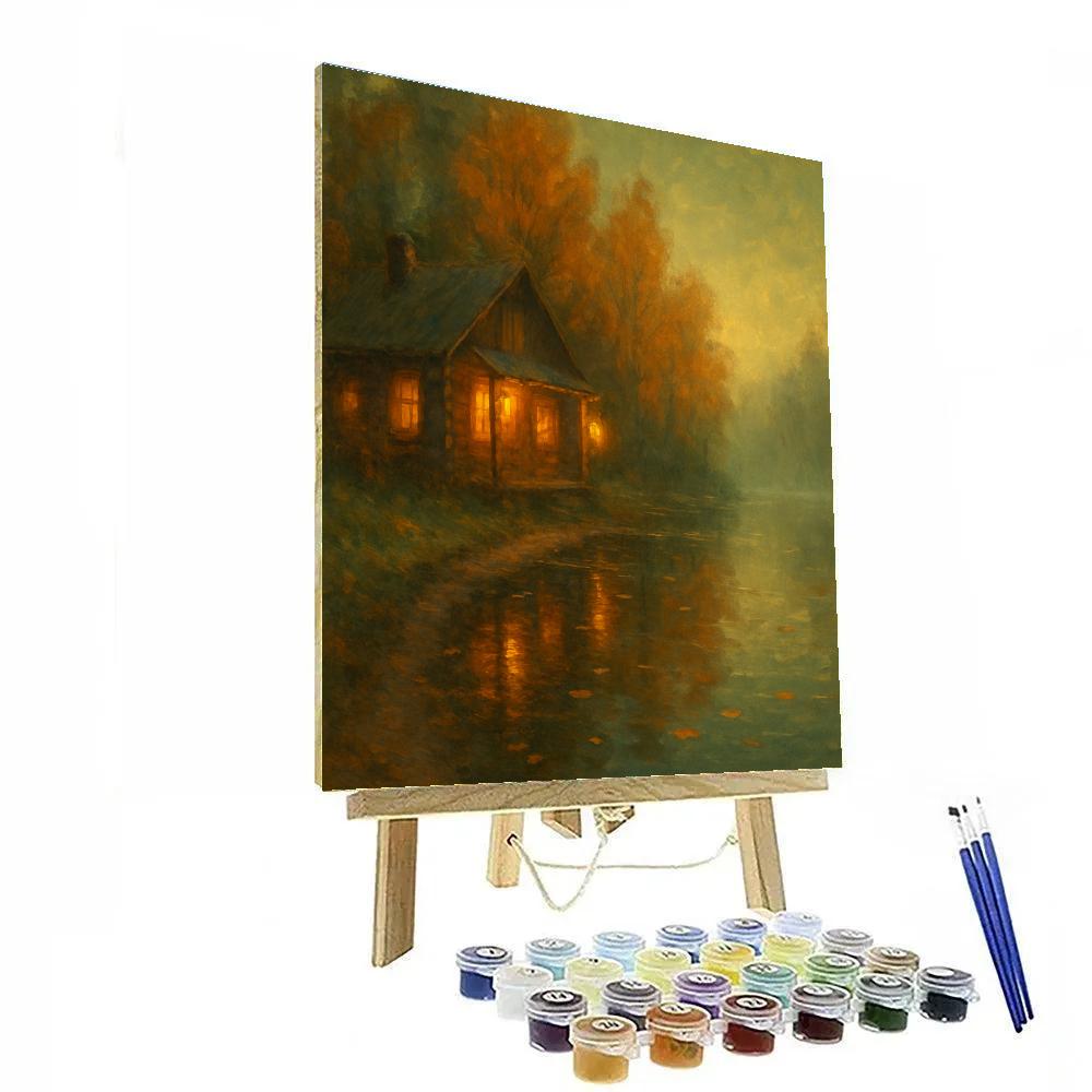 Autumn Lantern Shore Painting by numbers kit