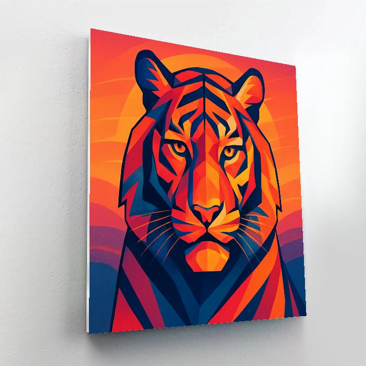 Sunset Tiger Mosaic painting number kit