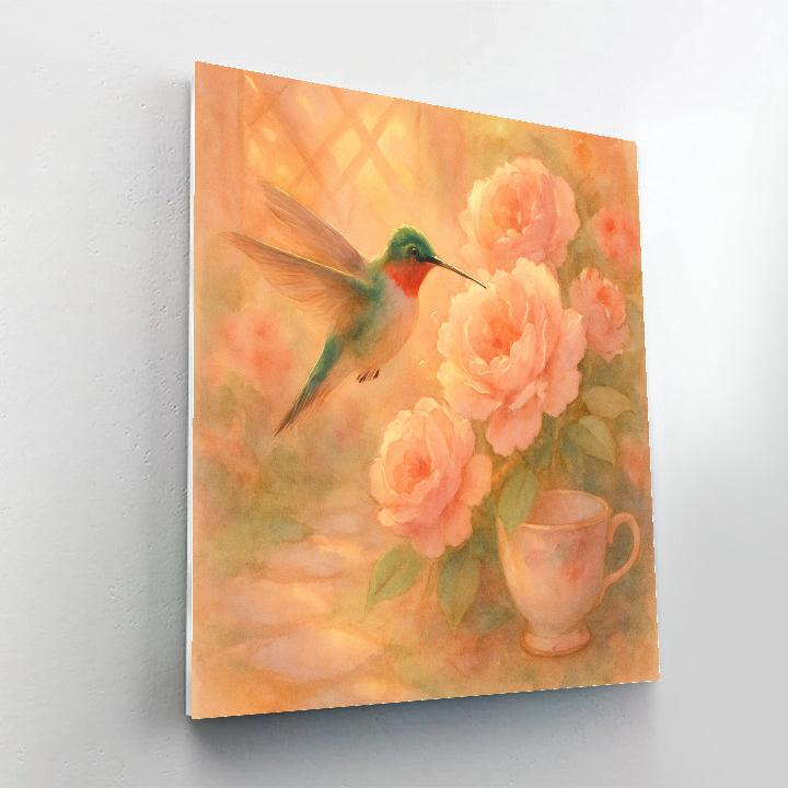 Hummingbird Tea Garden DIY paint by numbers