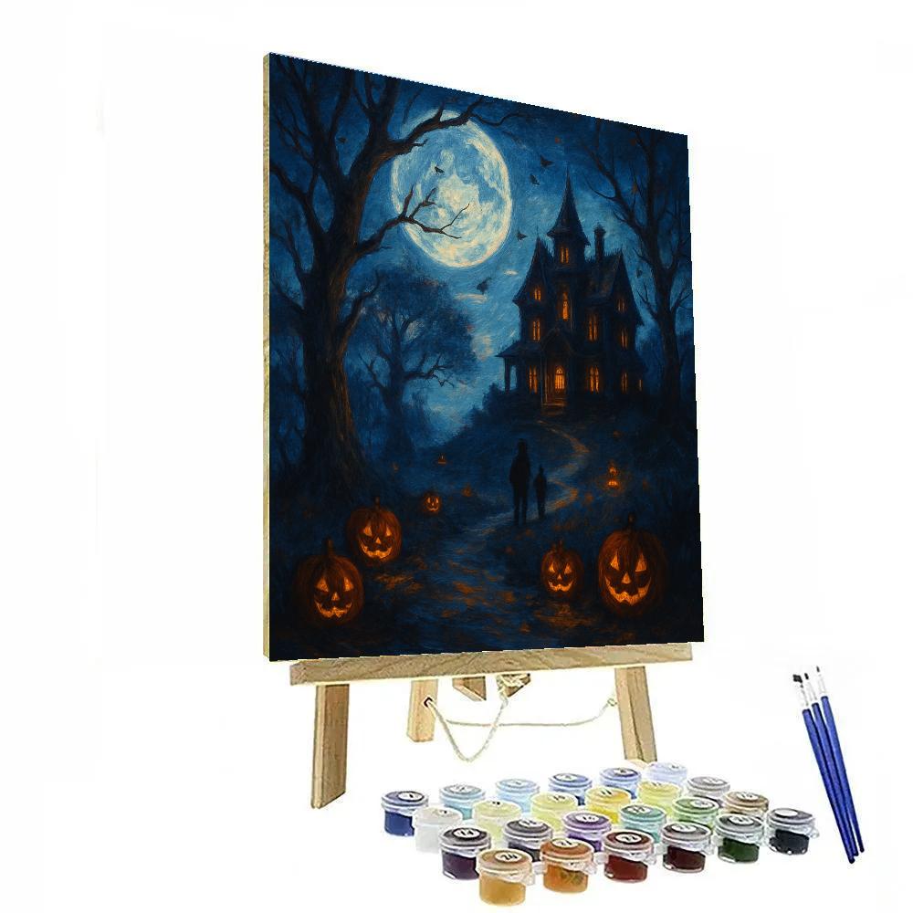 Moonlit Harvest Manor Painting by numbers kit