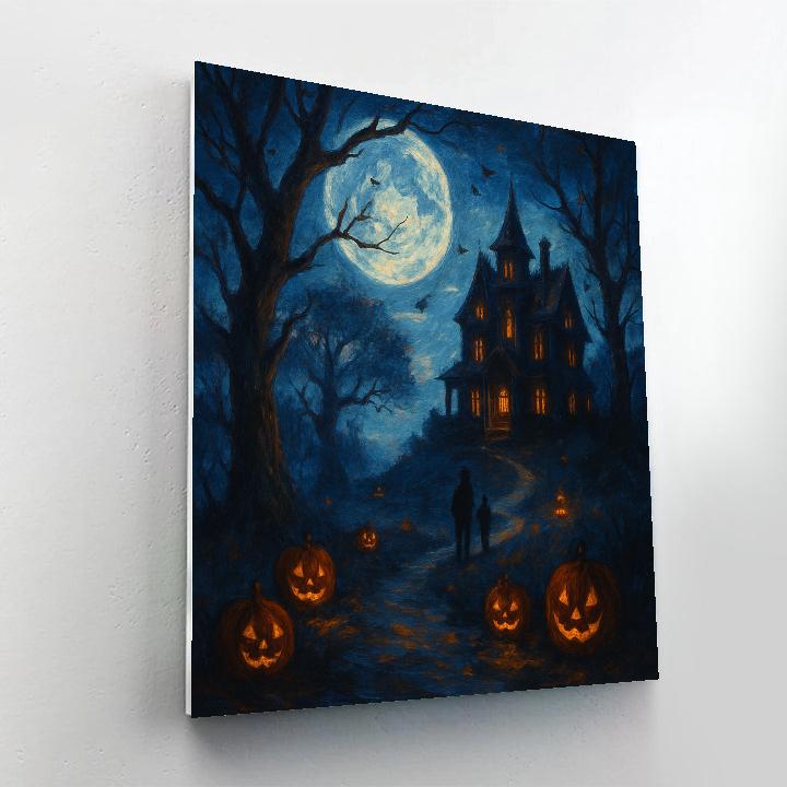 Moonlit Harvest Manor Painting by numbers kit