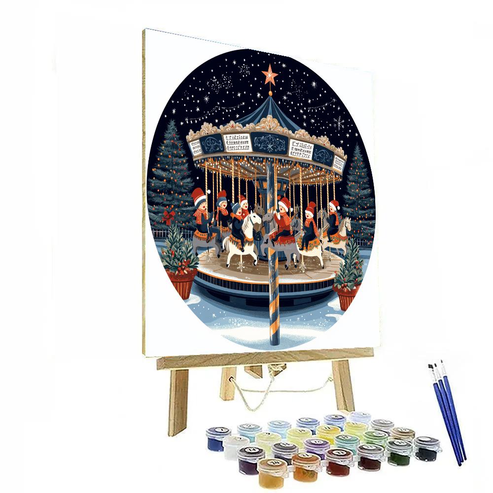 Starlight Carousel Carolers Painting by numbers kit
