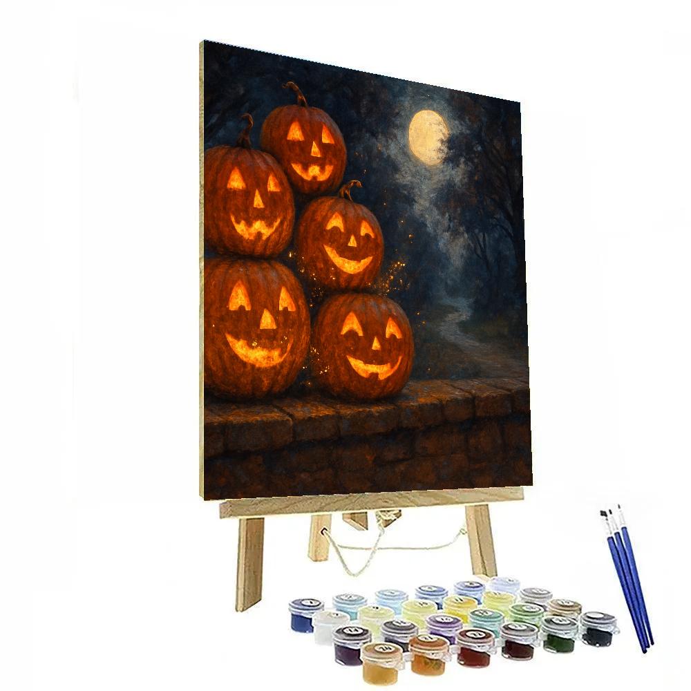 Midnight Pumpkin Choir paint by color