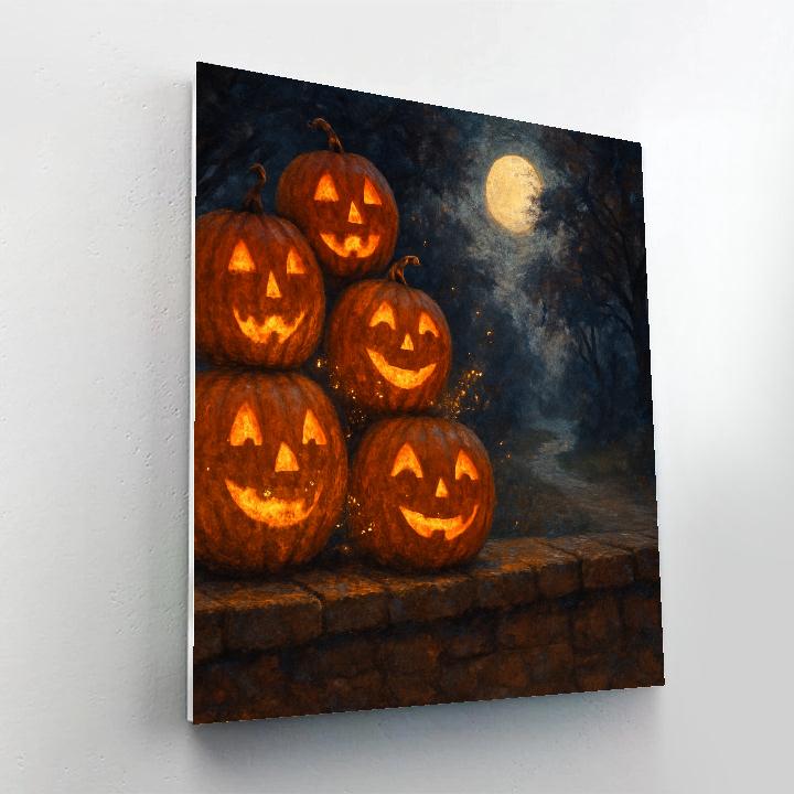 Midnight Pumpkin Choir paint by color