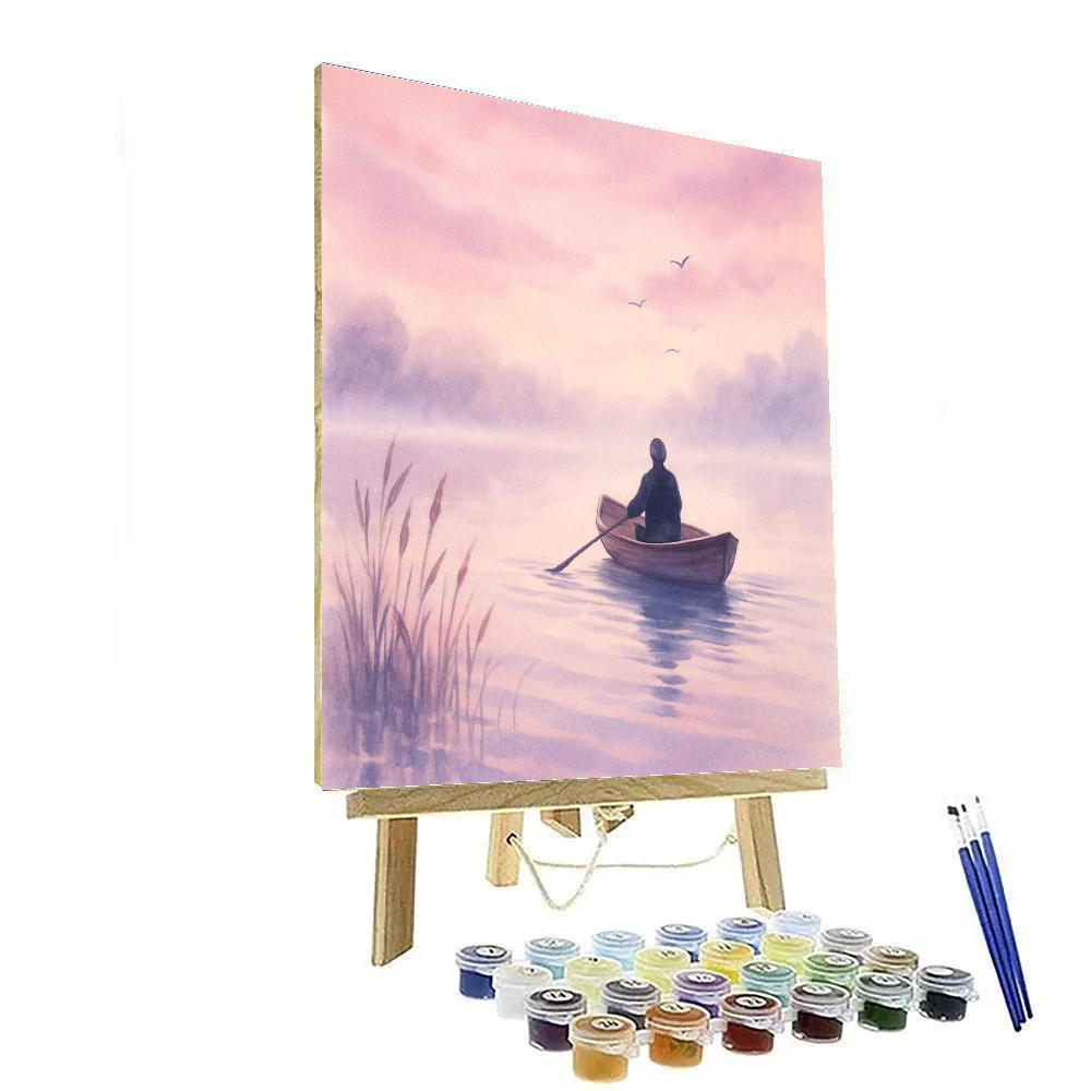 Lavender Dawn Row Number painting