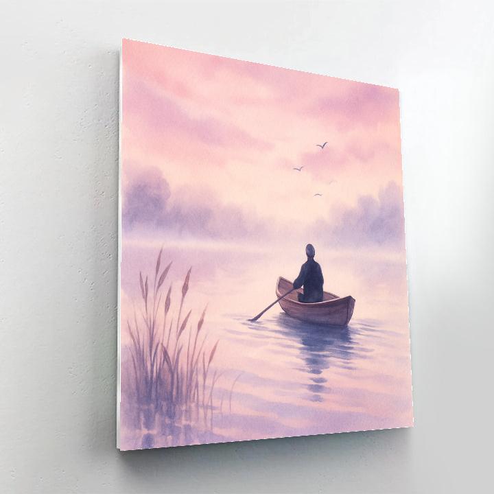 Lavender Dawn Row Number painting