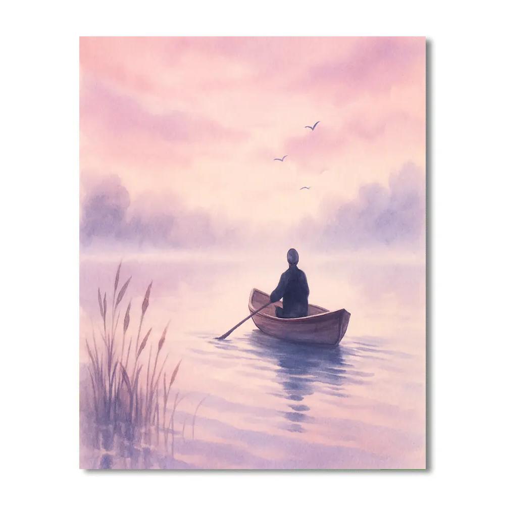 Lavender Dawn Row Number painting