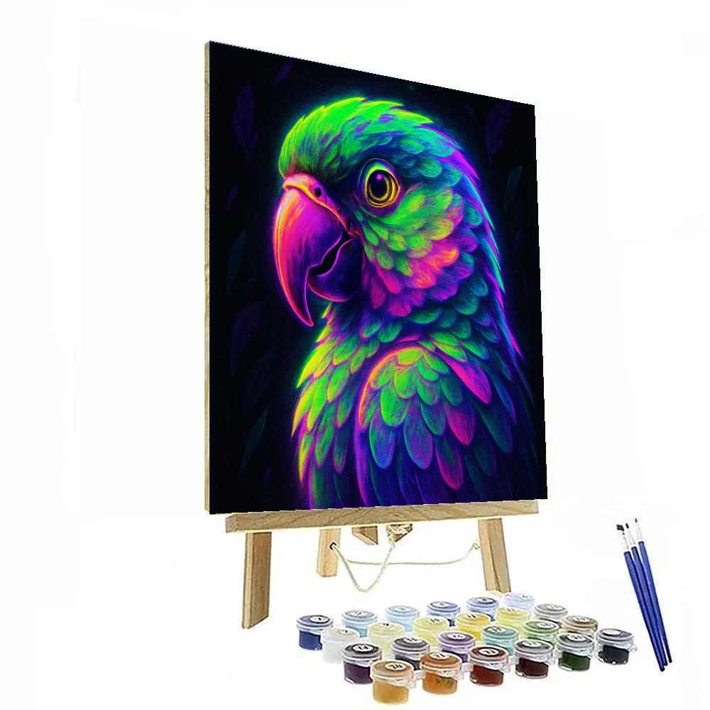 Electric Parrot Mask DIY paint by numbers
