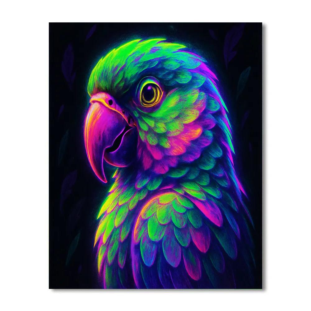 Electric Parrot Mask DIY paint by numbers