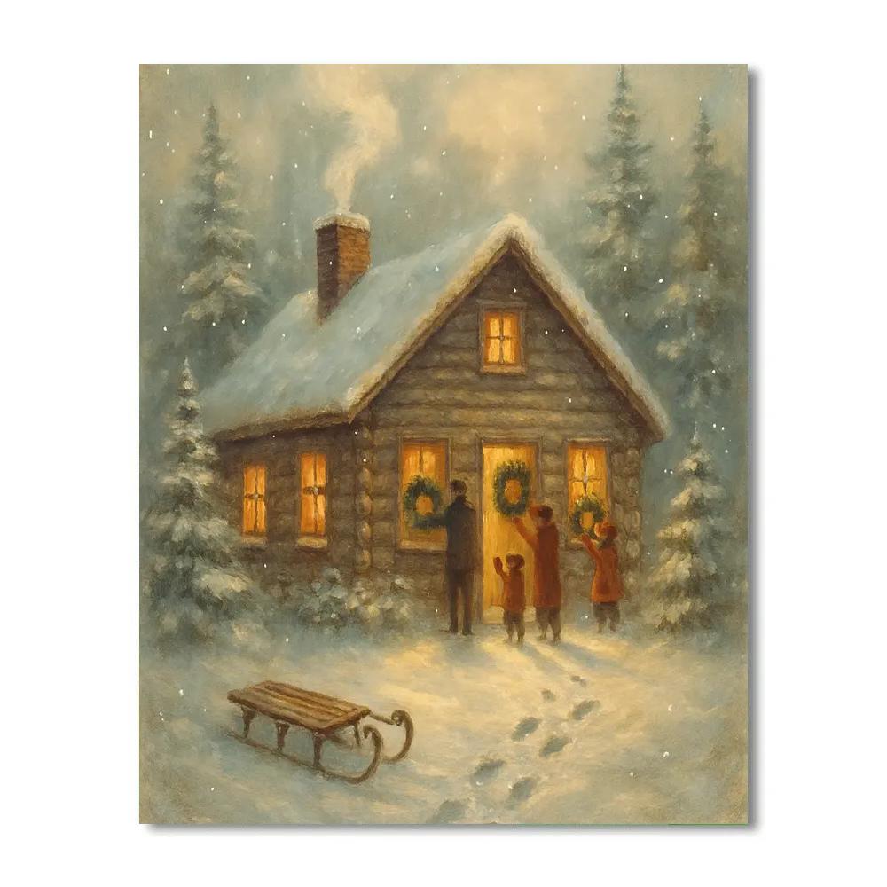 Cabin Chimney Lullaby paint by color