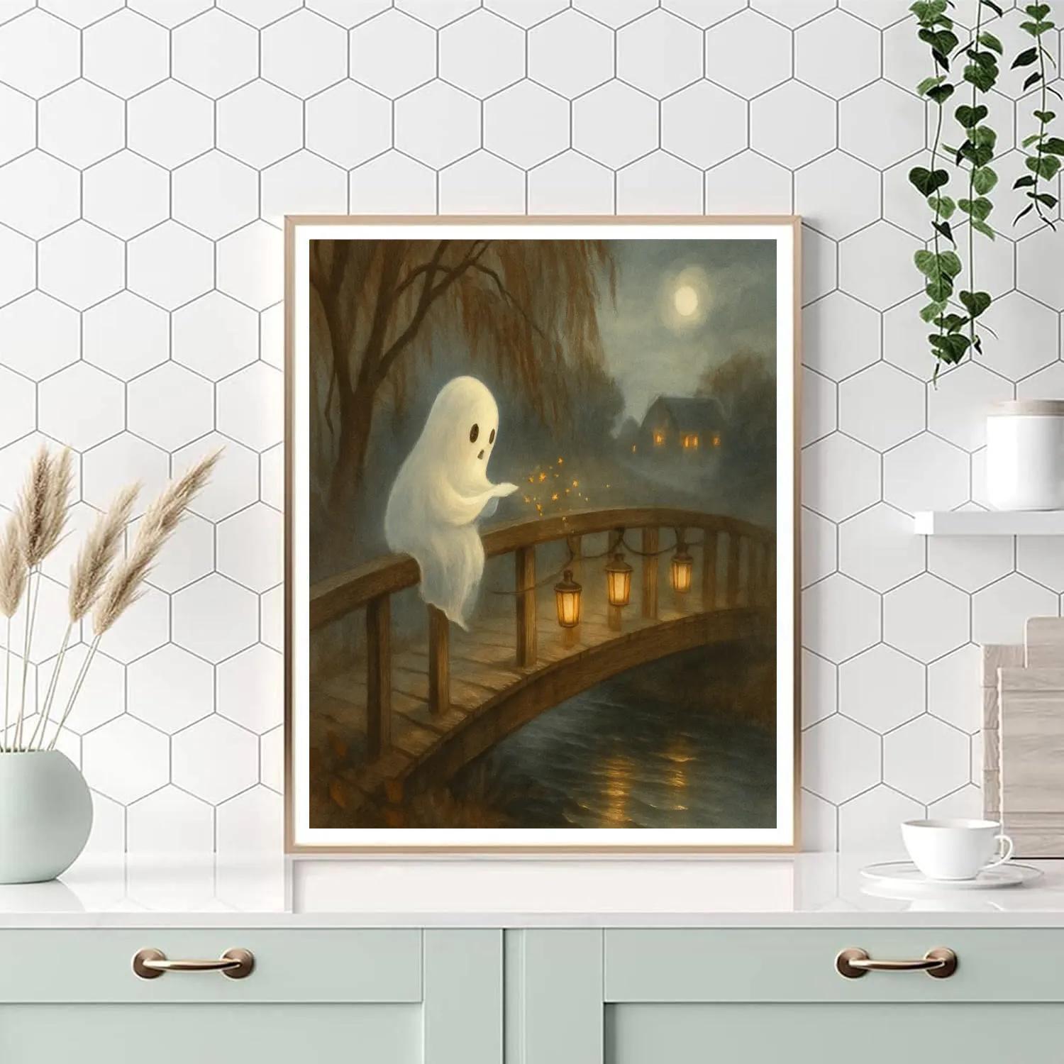 Ghost On The Lantern Bridge paint by numbers