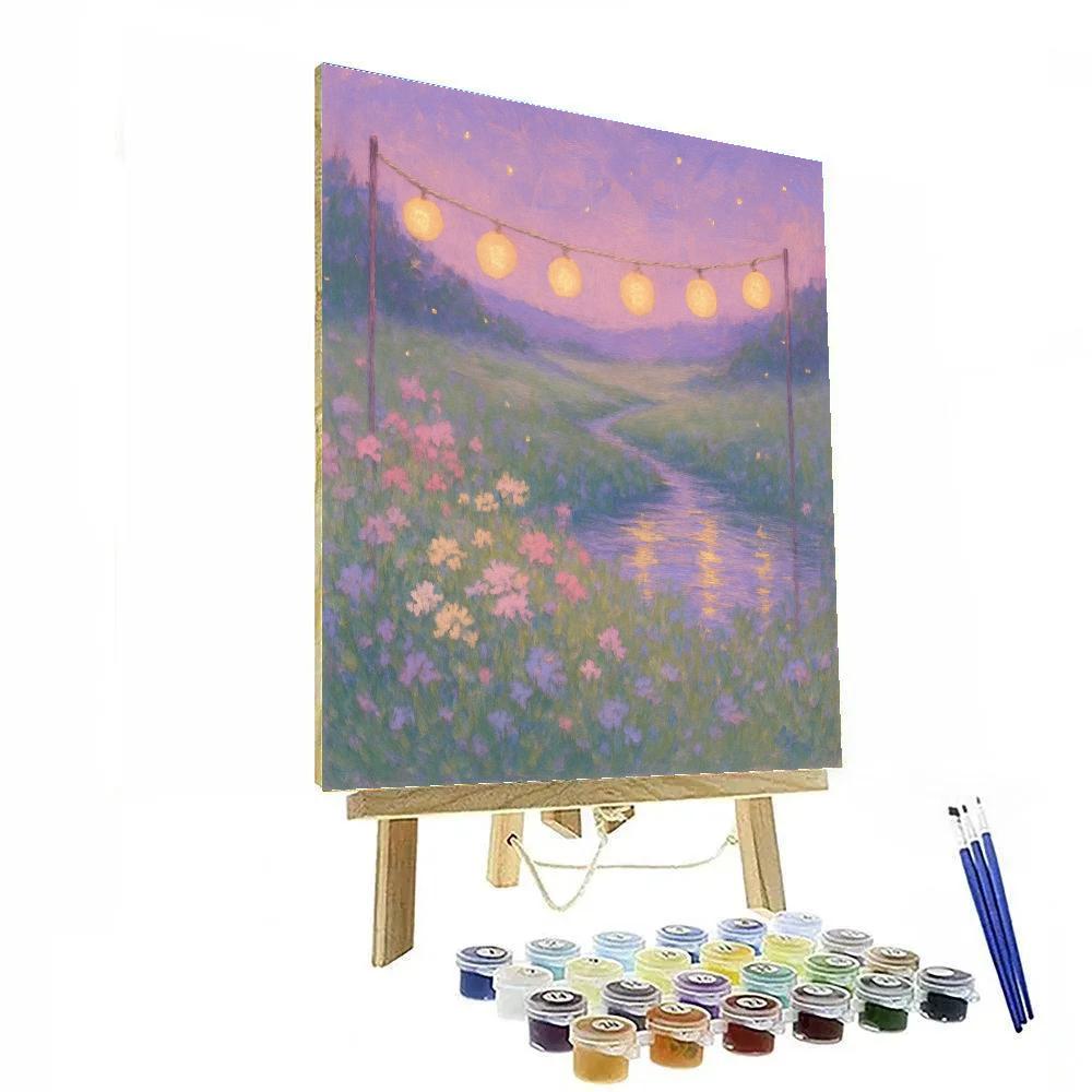 Lanterns On The Meadow painting number kit