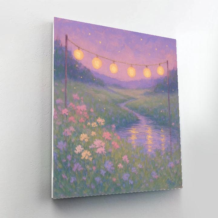 Lanterns On The Meadow painting number kit