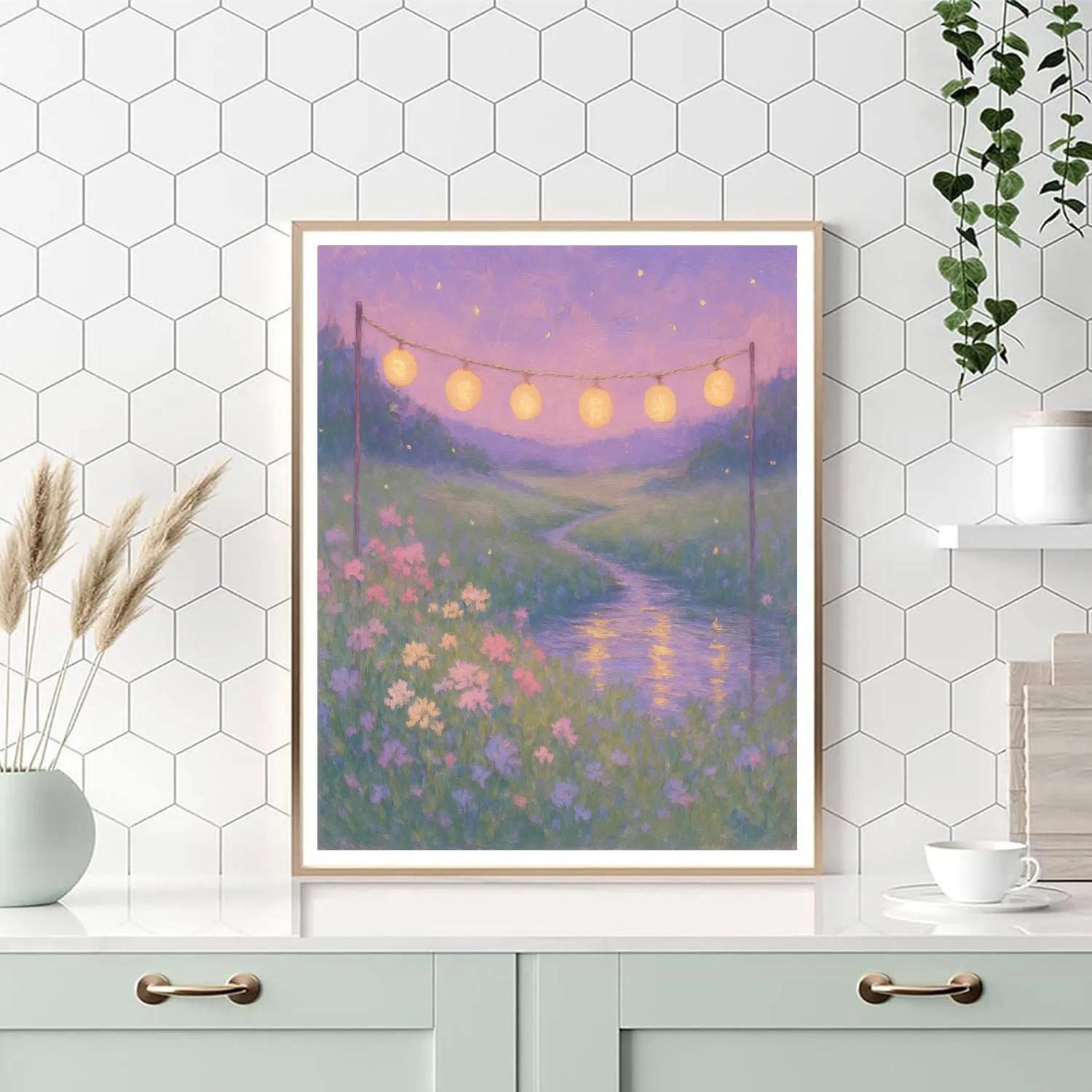 Lanterns On The Meadow painting number kit