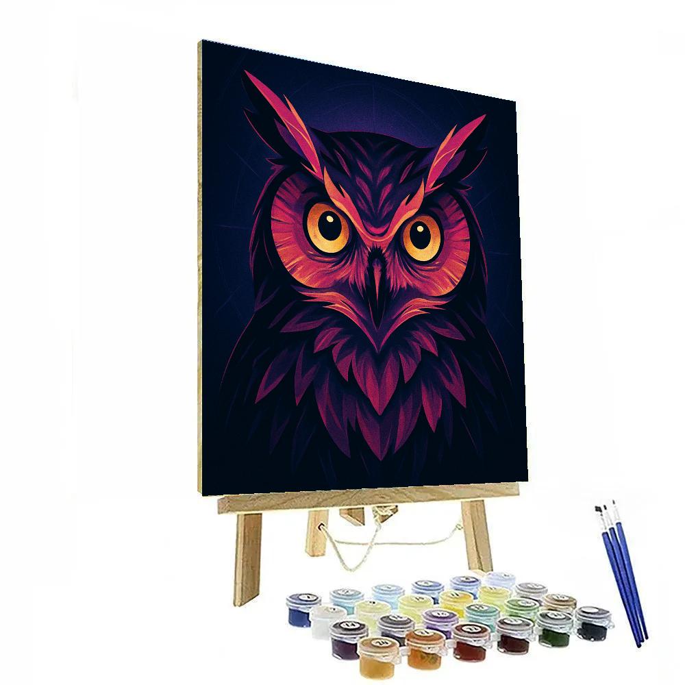 Chromatic Owl Sentinel Paint by numbers kits