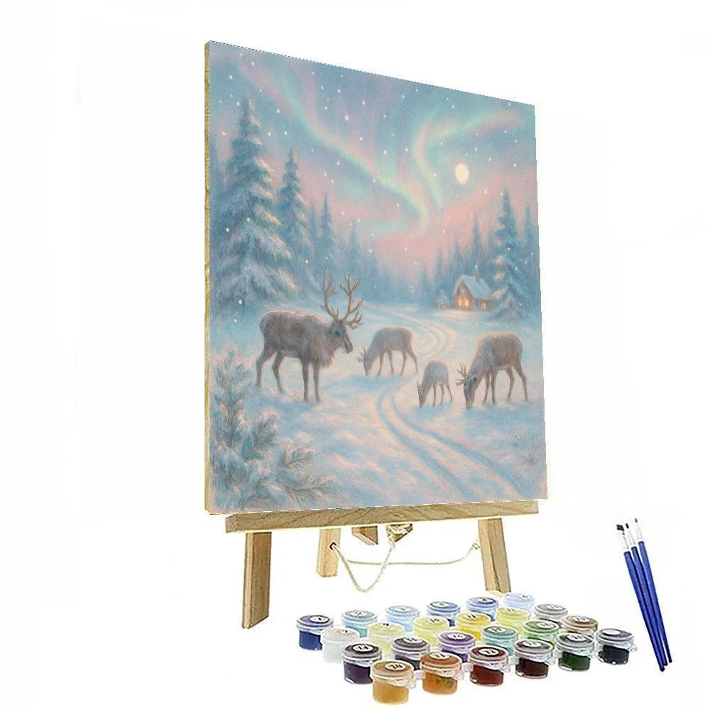 Starlit Reindeer Meadow Paint by numbers kits