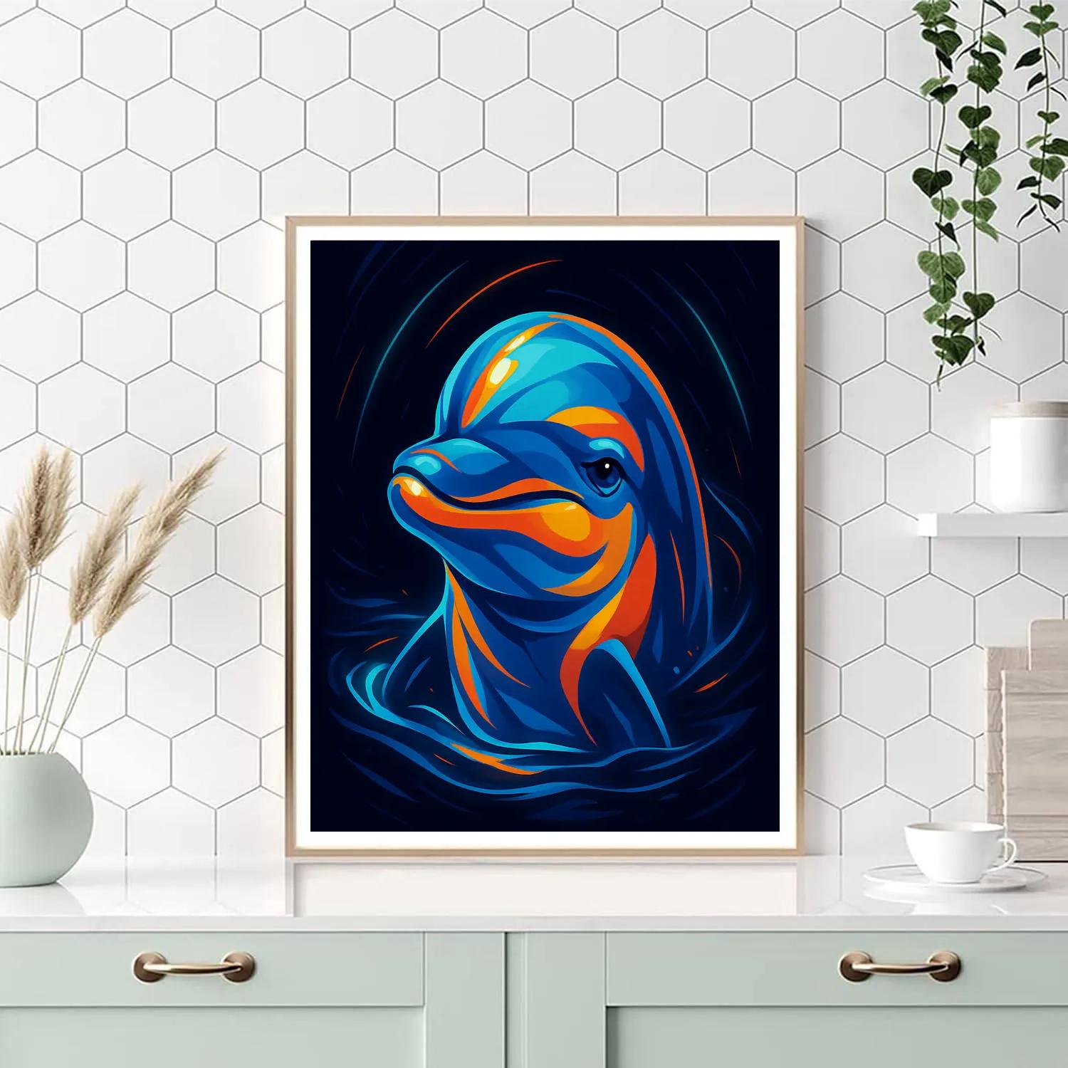 Electric Dolphin Pulse paint by numbers