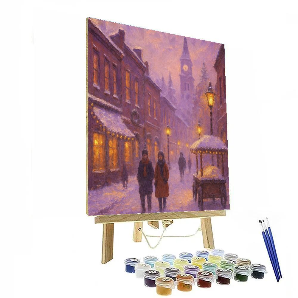 Snowed-In Market Lane Numbered painting kits