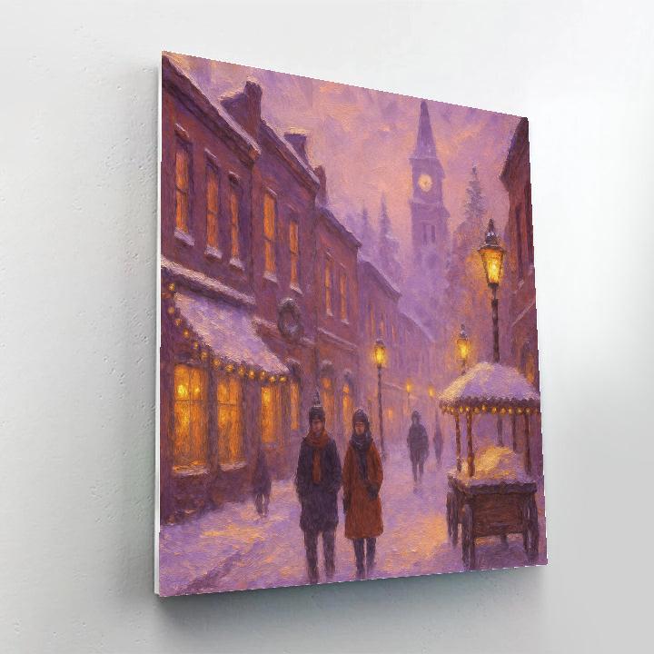 Snowed-In Market Lane Numbered painting kits