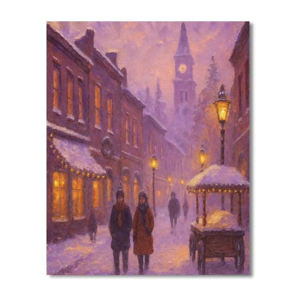 Snowed-In Market Lane Numbered painting kits