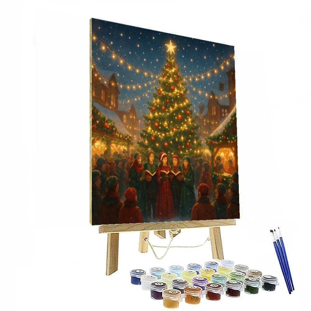 Town Square Tree Lighting Paint by numbers art