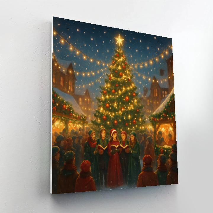 Town Square Tree Lighting Paint by numbers art