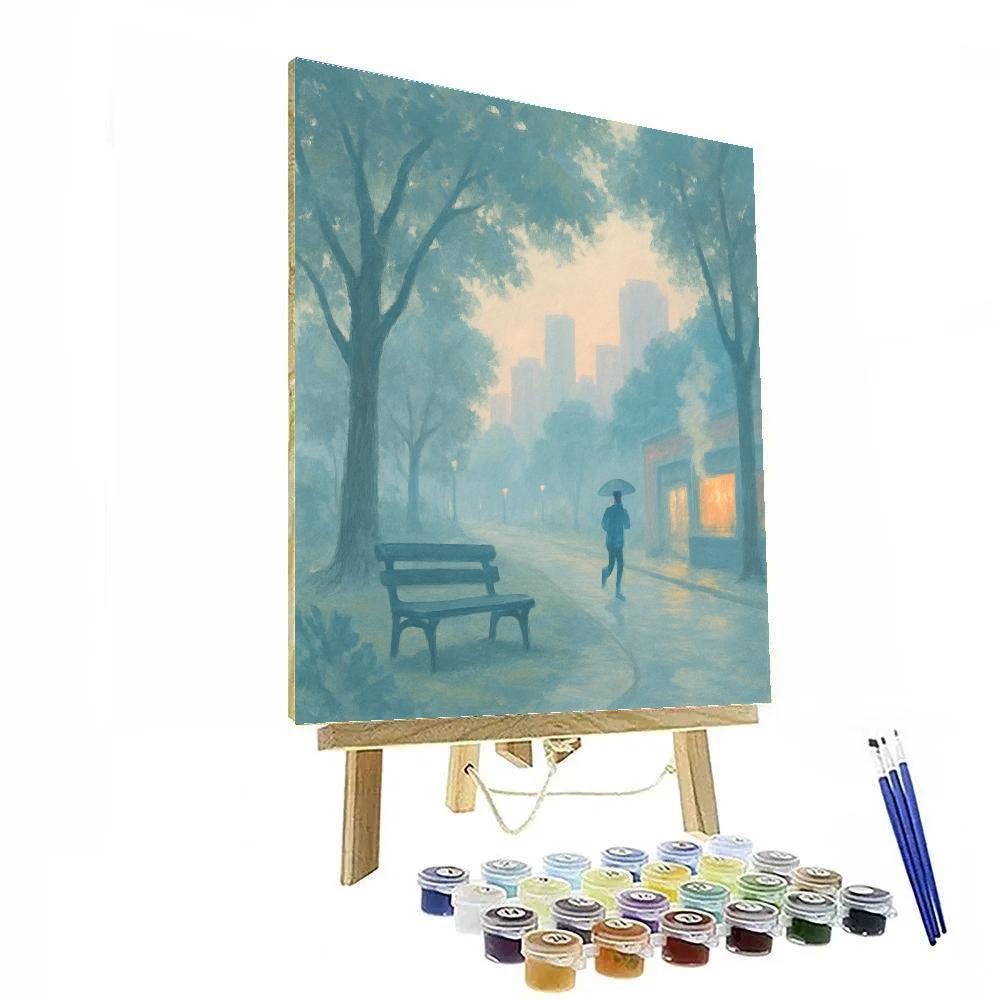 Early Morning Parkway View Number painting