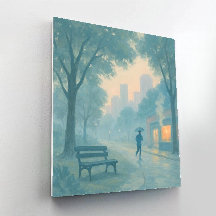 Early Morning Parkway View Number painting