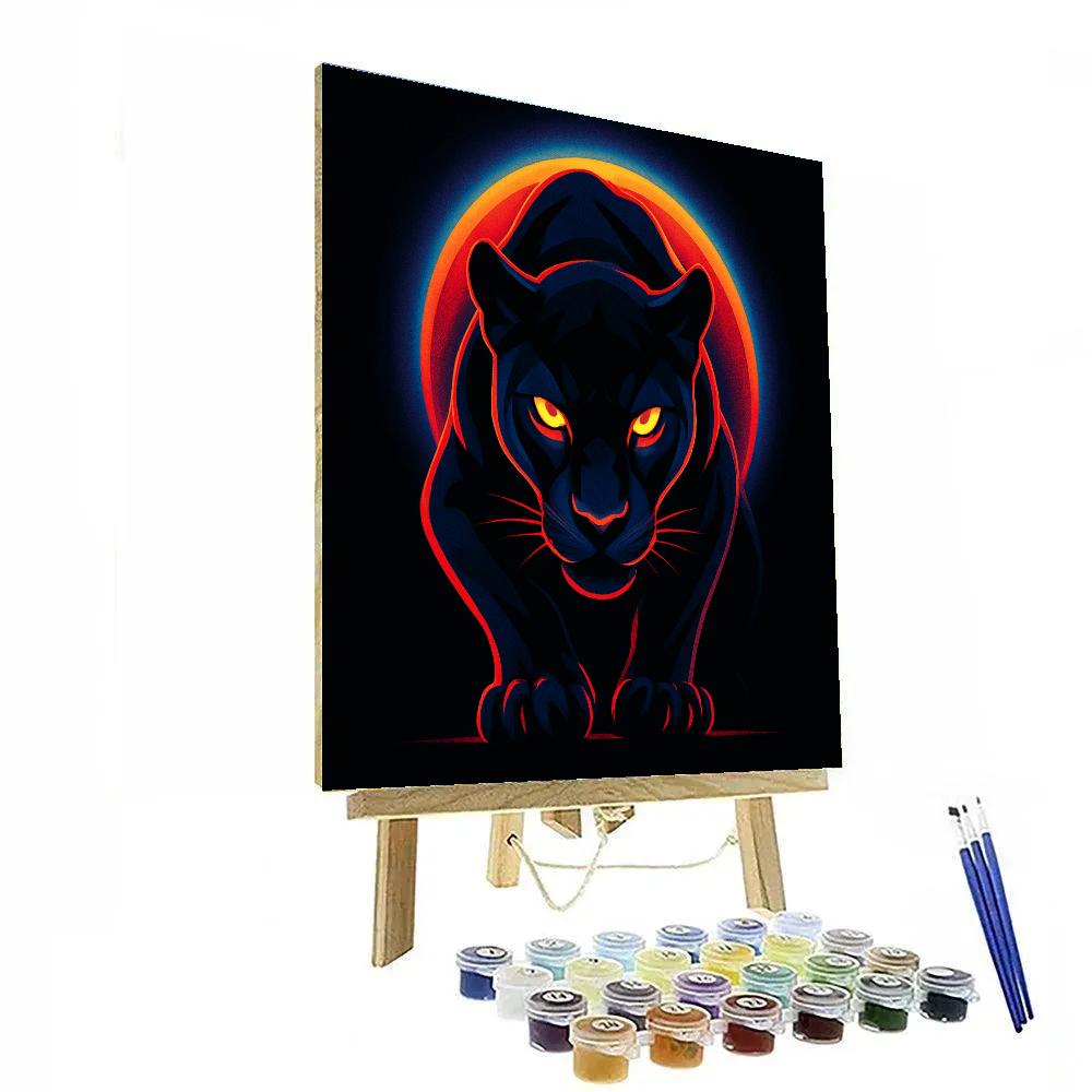 Abstract Panther Eclipse paint by numbers