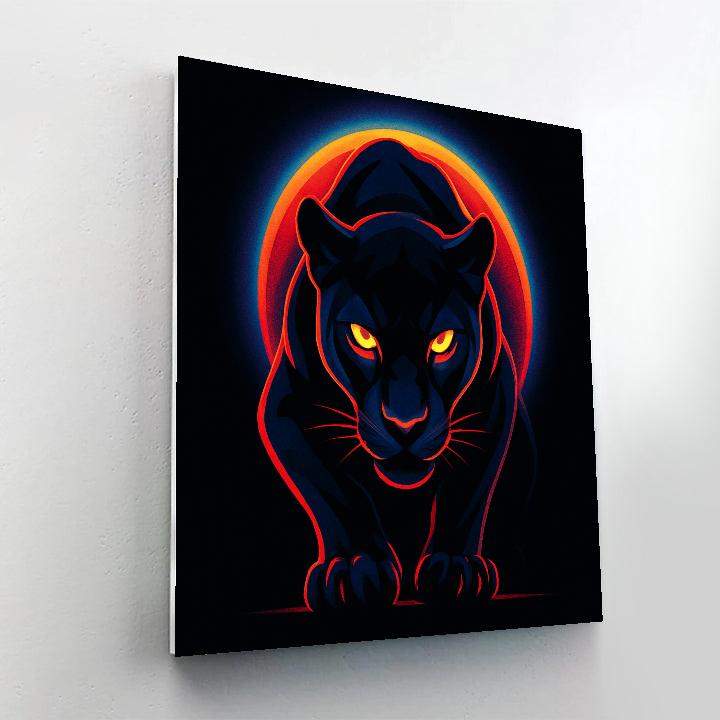 Abstract Panther Eclipse paint by numbers