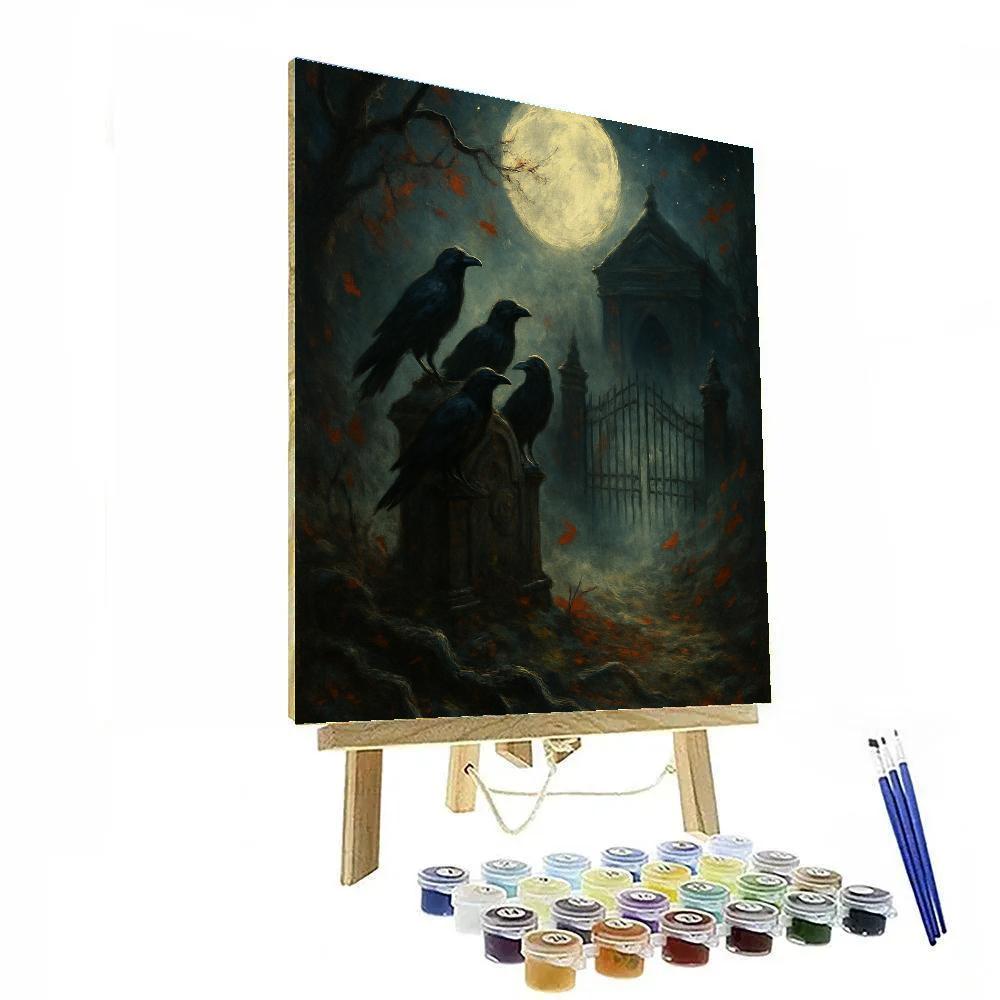 Raven Watch Over Moonstone Gates Paint by numbers kits