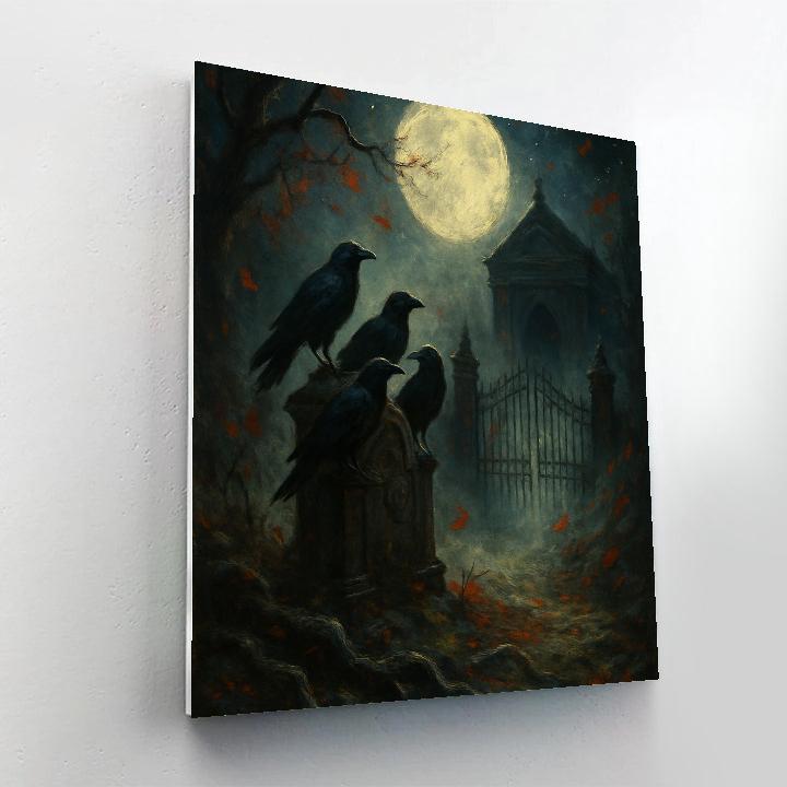 Raven Watch Over Moonstone Gates Paint by numbers kits