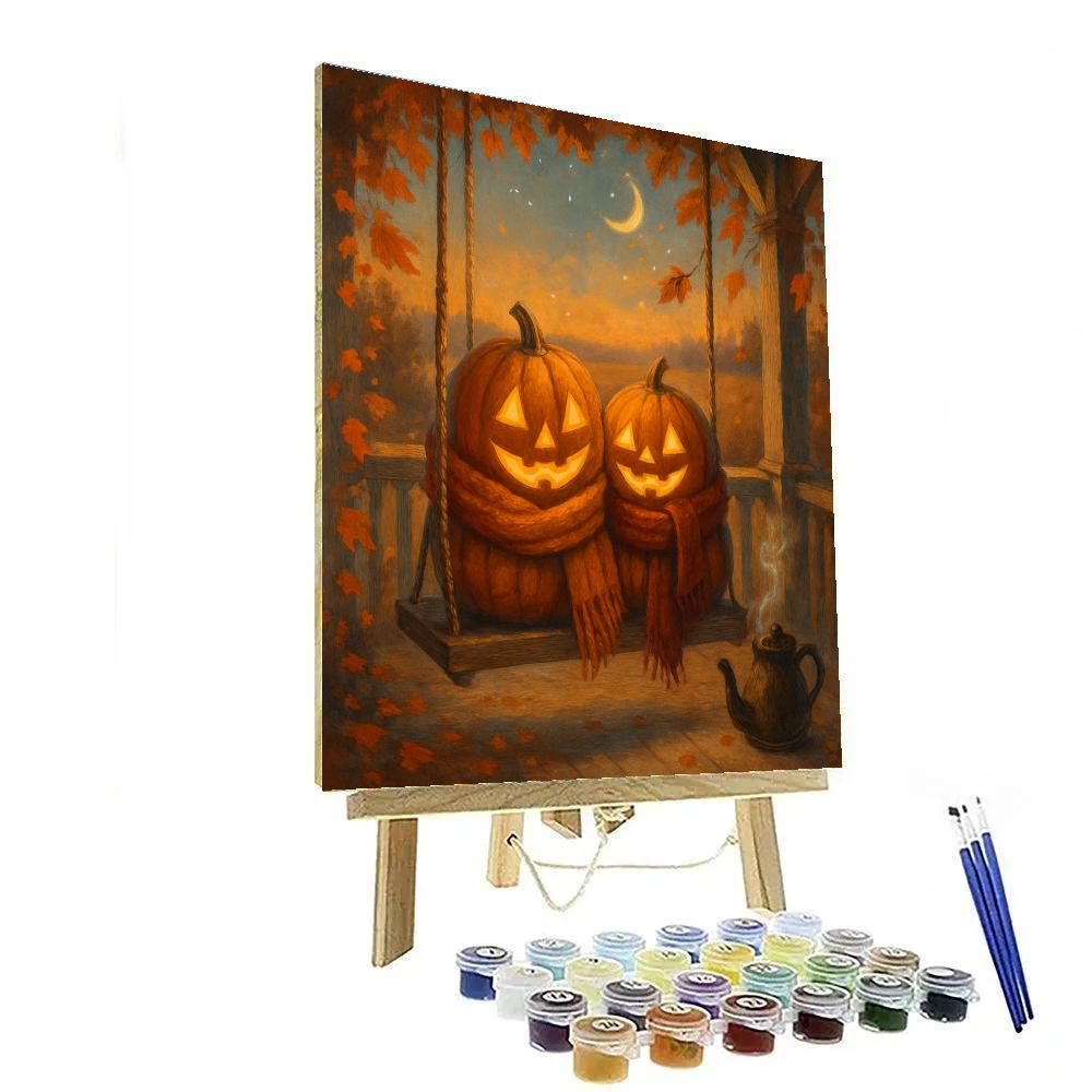Porch Swing Harvest Night Paint by numbers kits