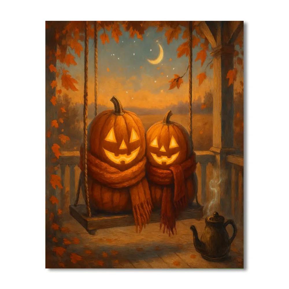 Porch Swing Harvest Night Paint by numbers kits