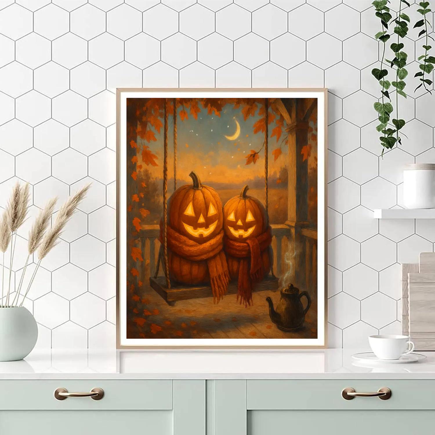 Porch Swing Harvest Night Paint by numbers kits