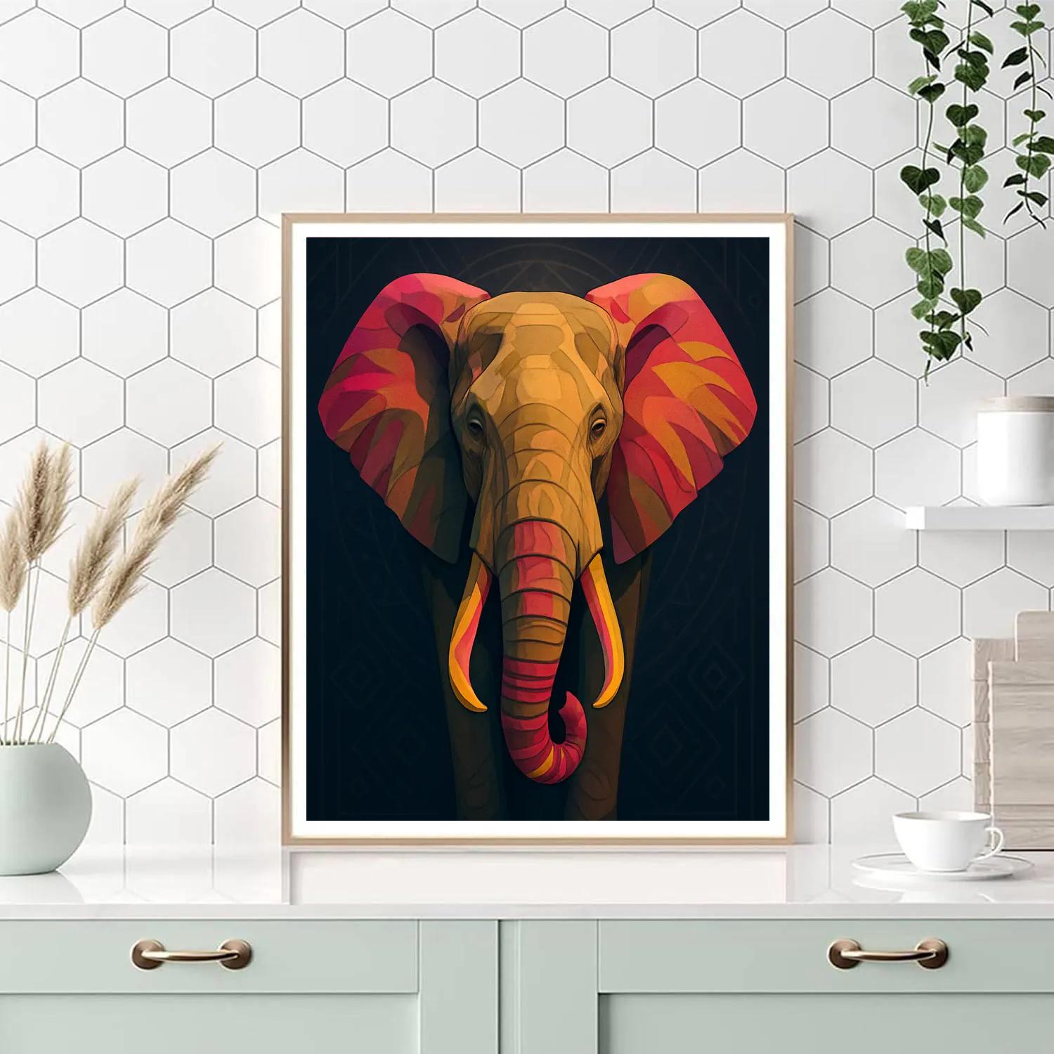 Prismatic Elephant Honor paint by numbers