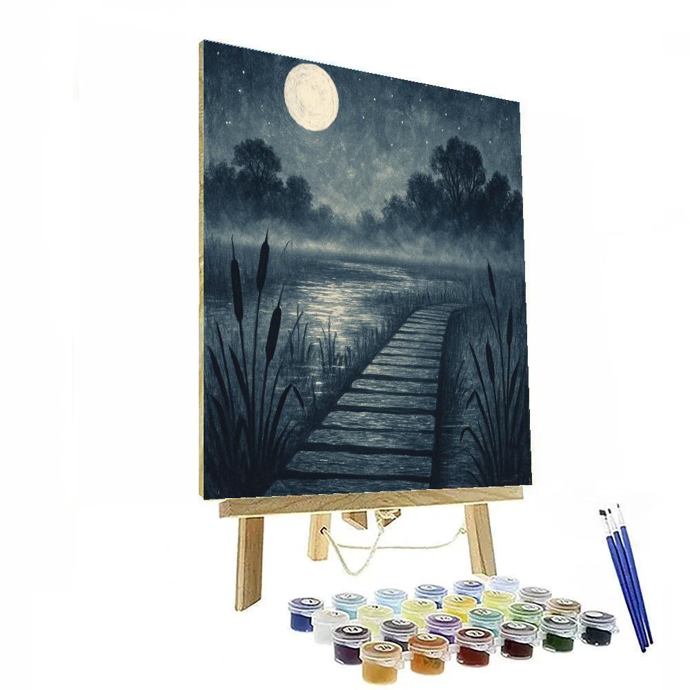 Moonlit Marshboard DIY paint by numbers