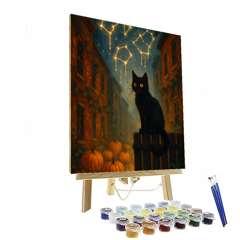 Stargazer Black Cat Alley Numbered painting kits