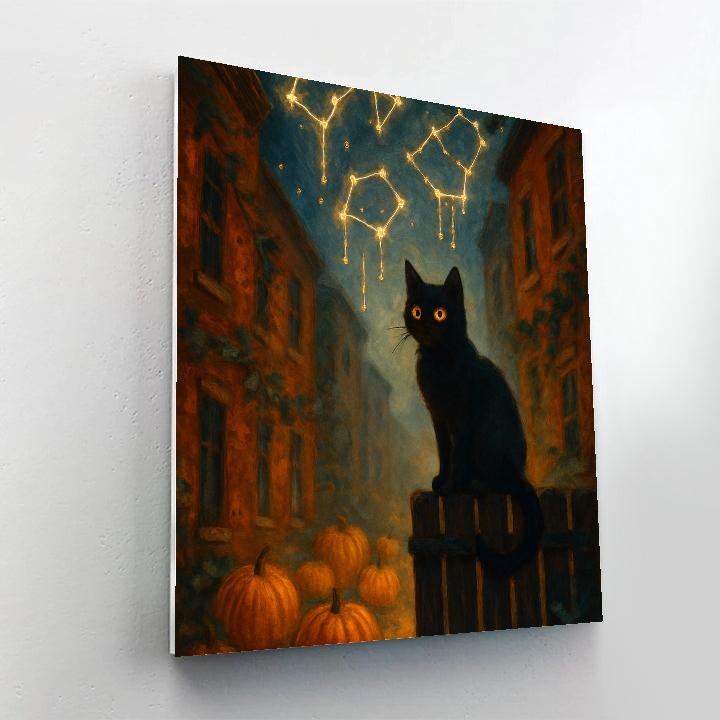 Stargazer Black Cat Alley Numbered painting kits