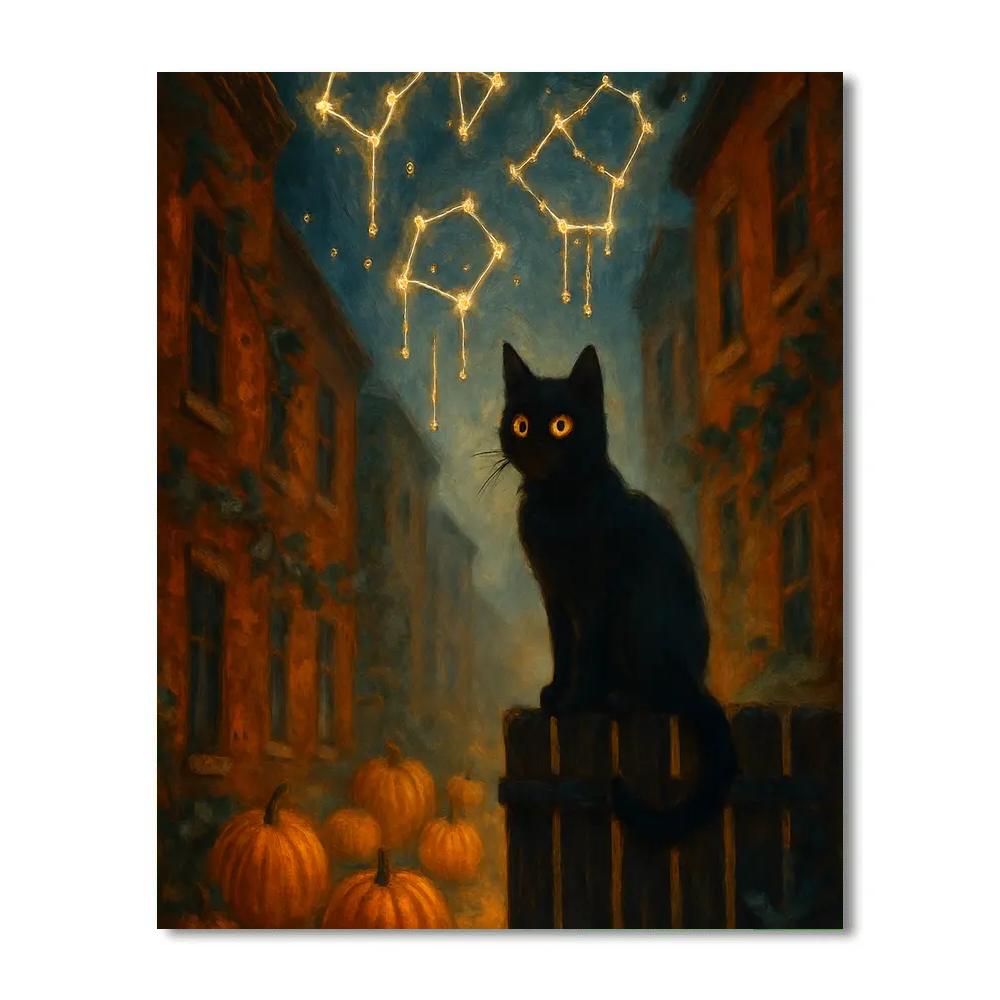 Stargazer Black Cat Alley Numbered painting kits