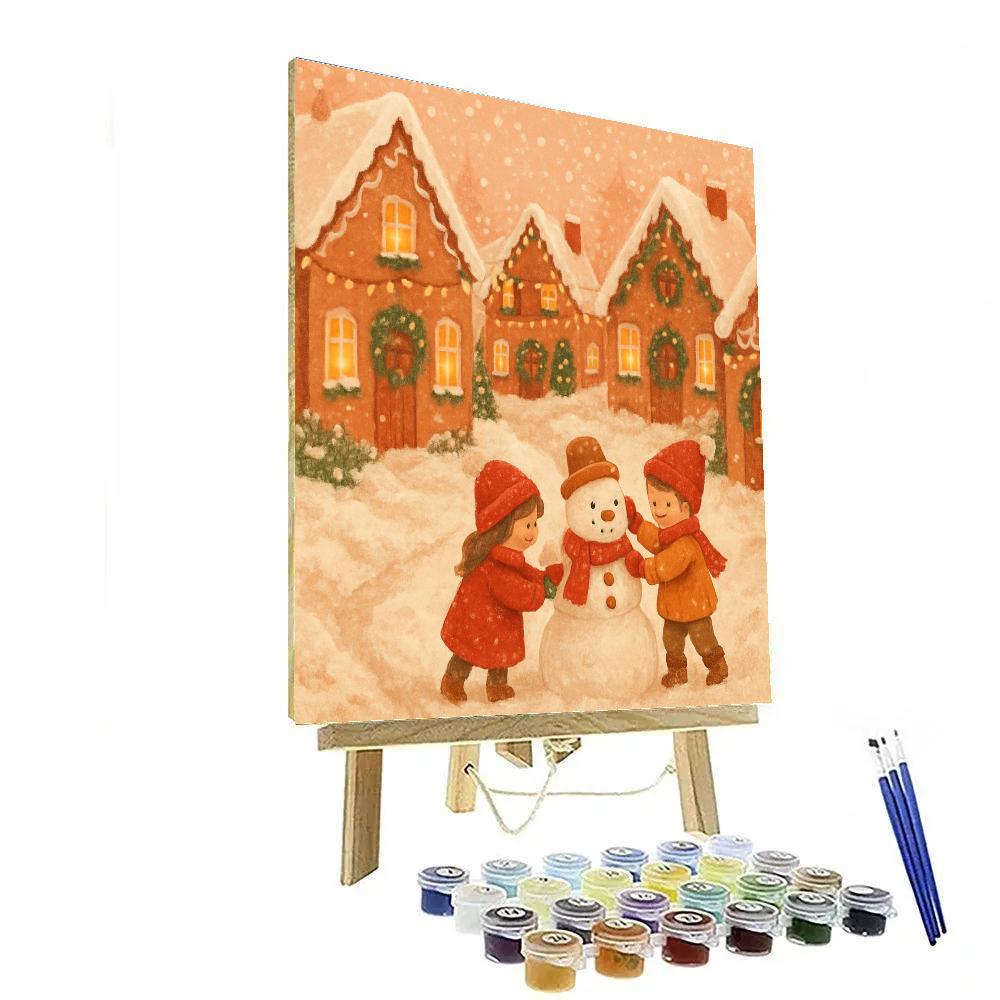 Gingerbread Lane painting number kit