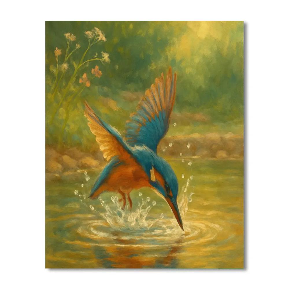 Kingfisher River Slice paint by numbers