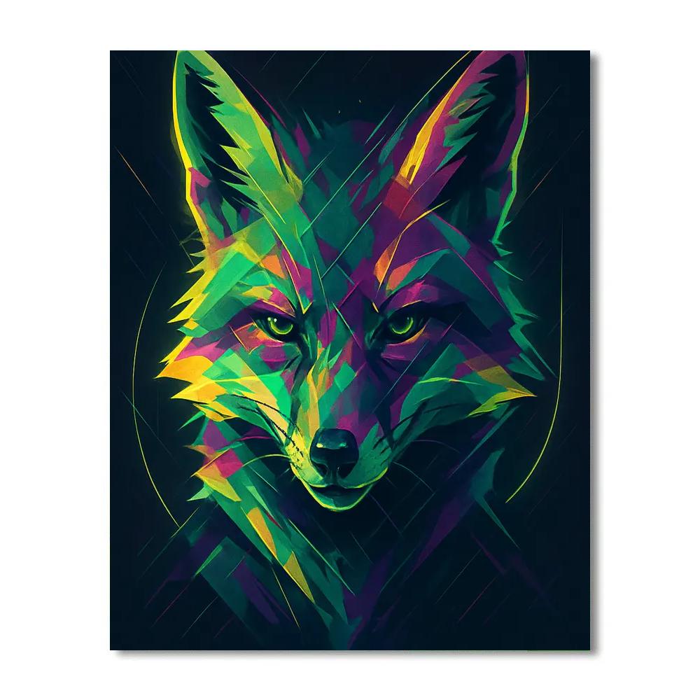 Cybernetic Fox Flame Numbered painting kits