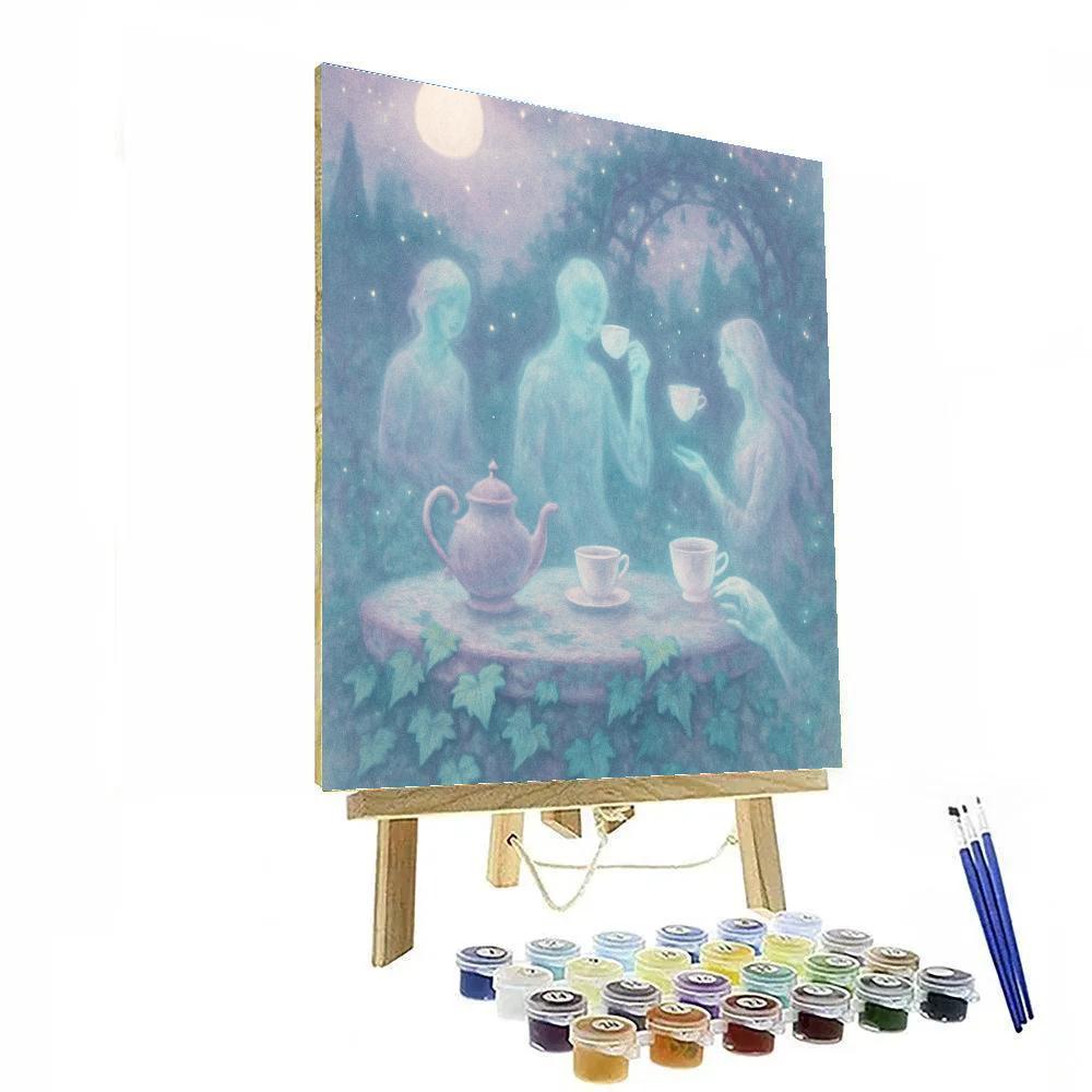 Ghostly Tea In The Garden Numbered painting kits